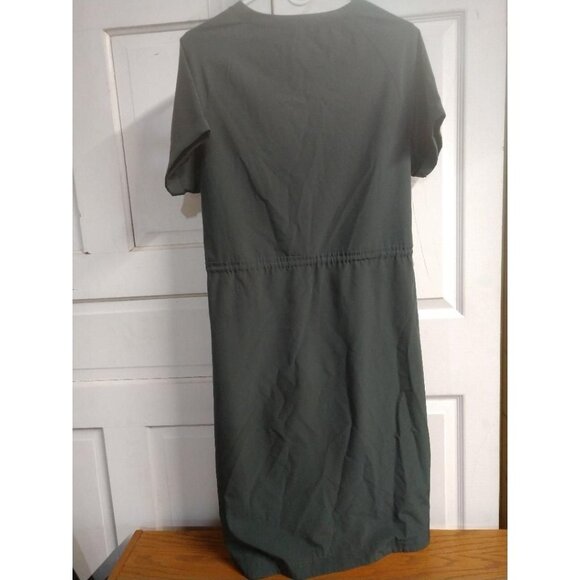Inherit Clothing Co. Womens Olive Midi Drawstring Dress Size M Polyester Blend - Picture 3 of 6